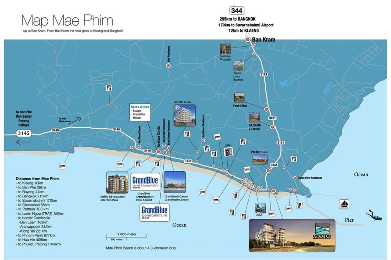 Grandblue Condominium Mae Phim Top Floor With Sea View 706 Eksteriør bilde